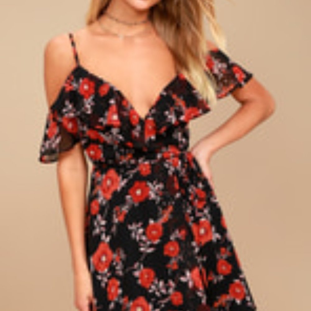 Print Wrap Dress